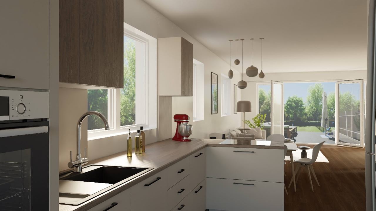 Souterrain - offenes Wohnkonzept zum Garten