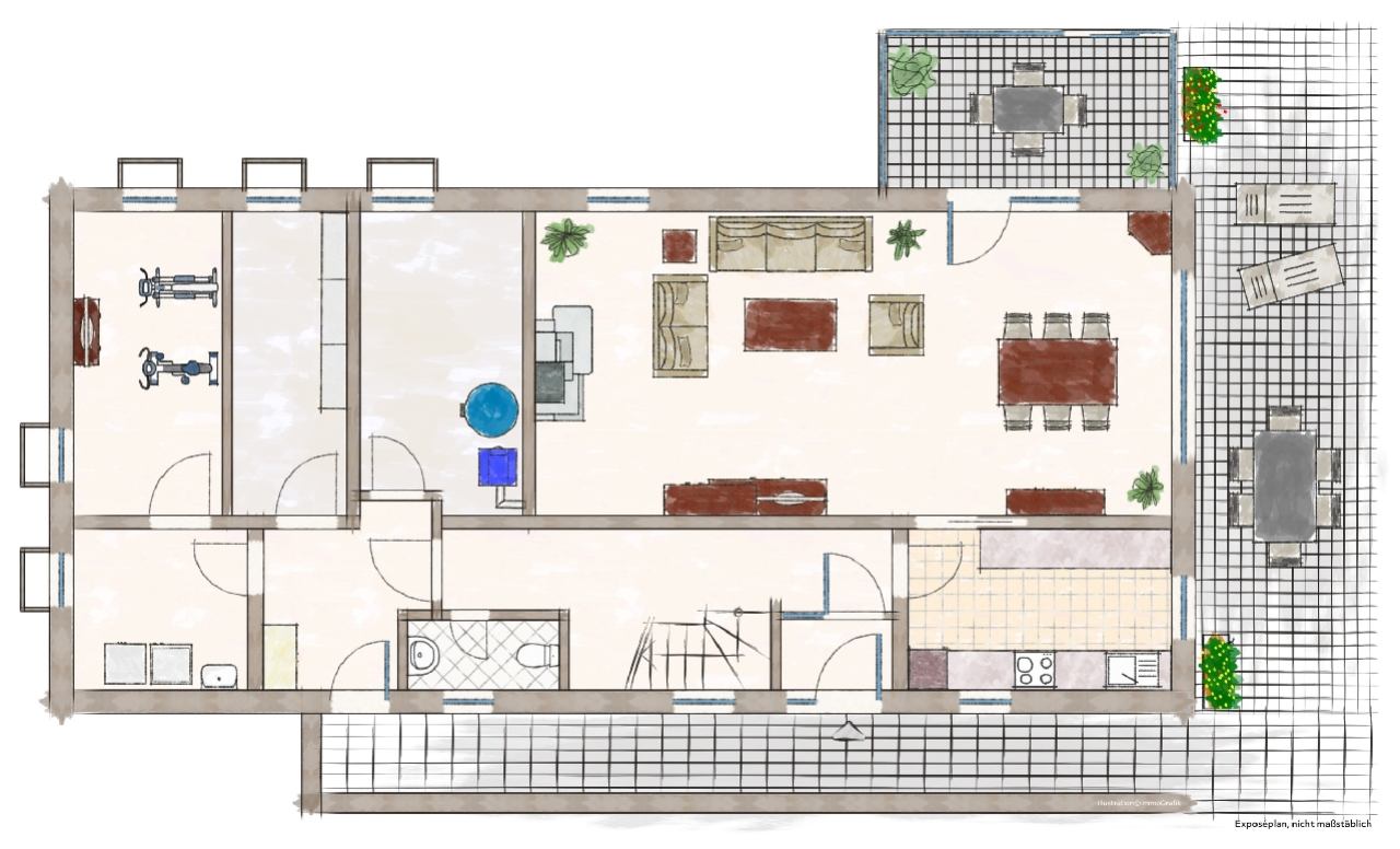 GR - Wohnbereich und Nutzfläche